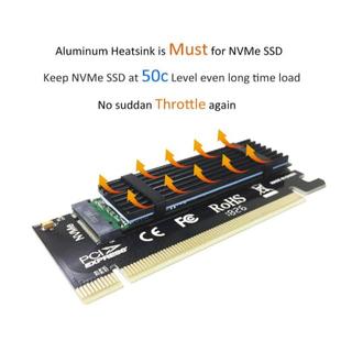 M.2 NVMe M.2 SSD PCIe 3.0アダプター+ヒートシンクセット(PCパーツ)