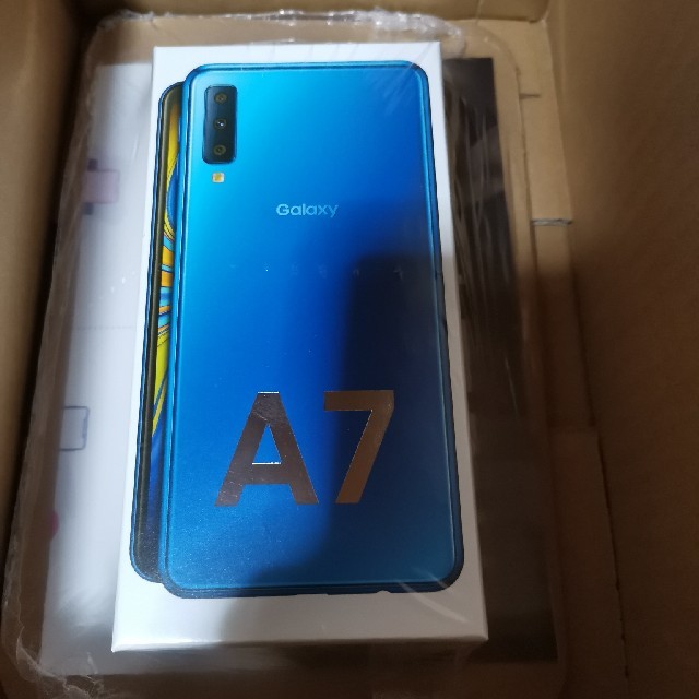 galaxy a7 simフリー ブルー-