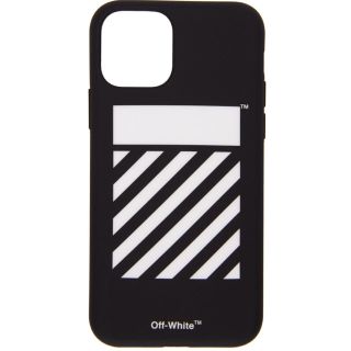 OFF-WHITE ブラック ダイアゴナル iPhone 11 Pro(iPhoneケース)