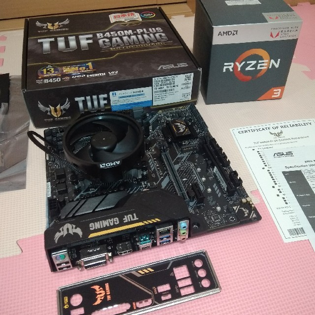 PCパーツRYZEN 3 2200G + TUF B450M-PLUS GAMING