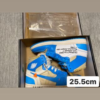 ナイキ(NIKE)のoff-white×NIKE air jordan1 UNC(スニーカー)