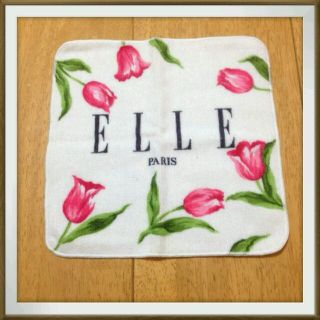 エル(ELLE)の新品♡エル♡タオルハンカチ チューリップ(ハンカチ)