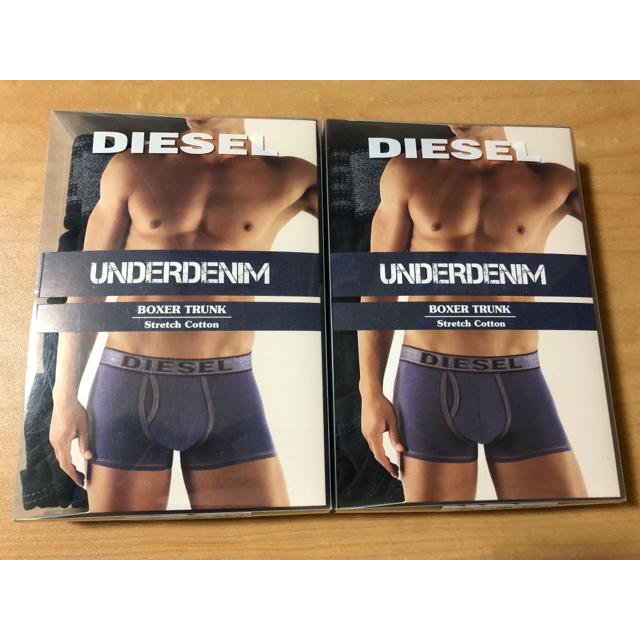 DIESEL(ディーゼル)の激安!新品!DIESEL ボクサーパンツ 2枚 アンダーデニム XS デニム調 メンズのアンダーウェア(ボクサーパンツ)の商品写真