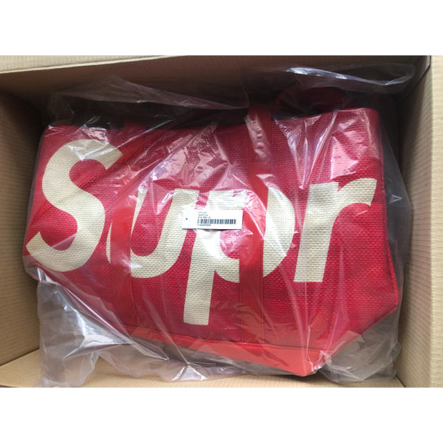 Supreme(シュプリーム)のSupreme Raffia Tote Red 赤 メンズのバッグ(トートバッグ)の商品写真