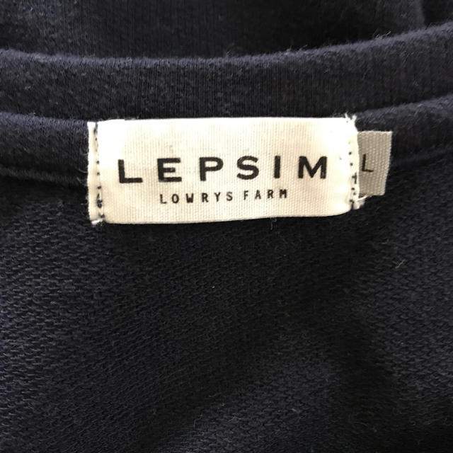 LEPSIM LOWRYS FARM(レプシィムローリーズファーム)のワンピース　ロゴワンピース　tシャツワンピース　Tシャツワンピース　膝丈　紺 レディースのワンピース(ひざ丈ワンピース)の商品写真