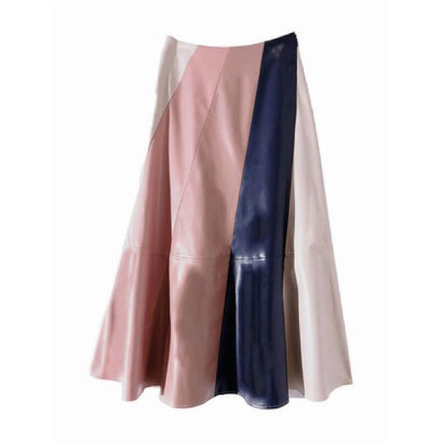 eimy istoire(エイミーイストワール)のeimy istoire  フェイク　レザー　スイッチ　スカート　PINK レディースのスカート(ロングスカート)の商品写真