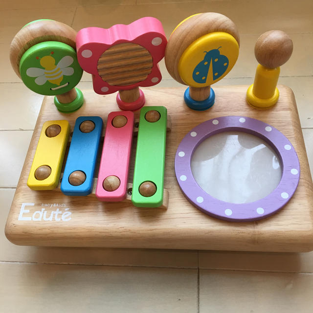 Edute エデュテ ファースト ミュージック セット 音楽 楽器 木製おもちゃ キッズ/ベビー/マタニティのおもちゃ(楽器のおもちゃ)の商品写真