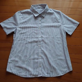 シネマクラブ(CINEMA CLUB)のストライプ半袖シャツ(シャツ/ブラウス(半袖/袖なし))