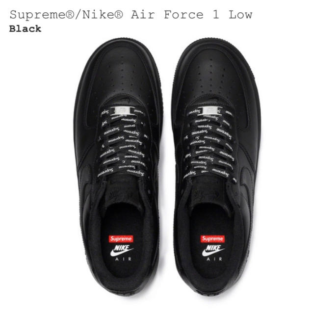 Supreme air force1 black 黒