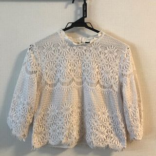 ダブルクローゼット(w closet)の【明日まで出品】 w closet  レースブラウス トップス(シャツ/ブラウス(長袖/七分))