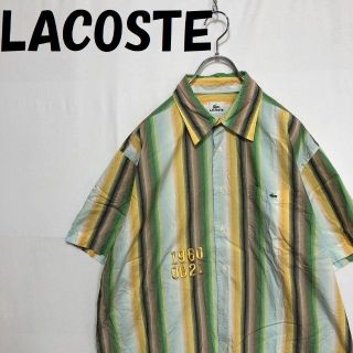 ラコステ(LACOSTE)の【人気】LACOSTE ワンポイントロゴ ストライプ シャツ マルチカラー 5(シャツ)