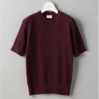 ユナイテッドアローズ(UNITED ARROWS)の【新品未使用】UNITED ARROWS ワッフル ニット ボルドー(カットソー(半袖/袖なし))