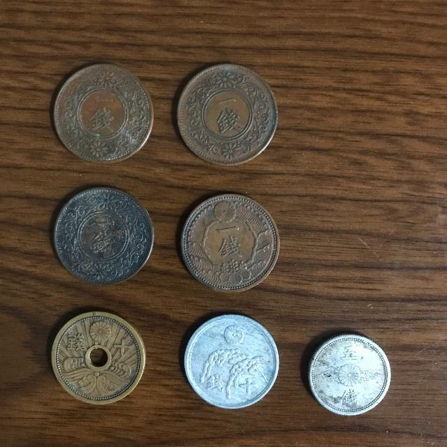 【古銭】１銭＆５銭＆１０銭硬貨（計７枚） エンタメ/ホビーの美術品/アンティーク(貨幣)の商品写真