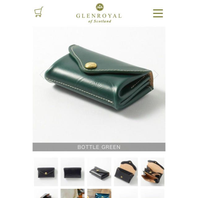 GLENROYAL(グレンロイヤル)の新品　グレンロイヤル　コインケース　bottle green 定価17,600円 メンズのファッション小物(コインケース/小銭入れ)の商品写真