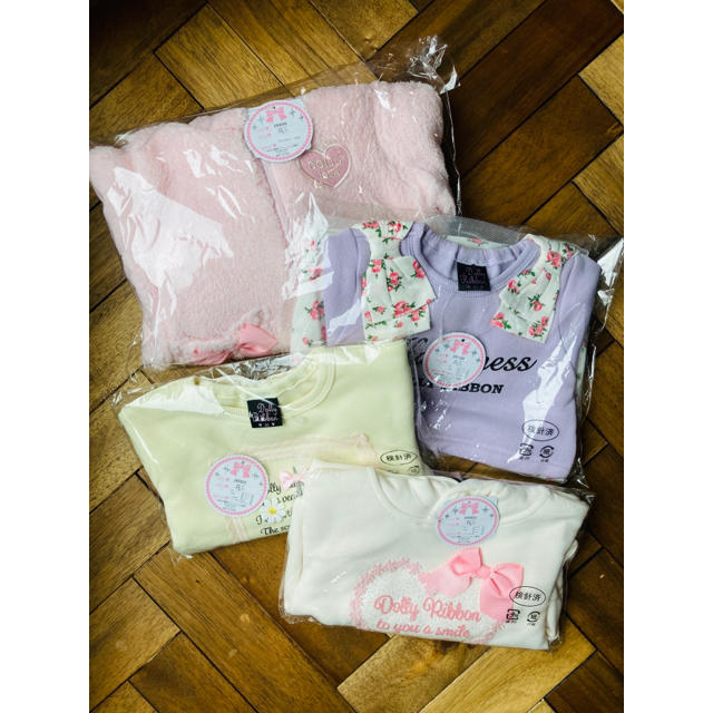 Dolly Ribbon 90cm ベビーガール 服 セット キッズ/ベビー/マタニティのキッズ服女の子用(90cm~)(Tシャツ/カットソー)の商品写真