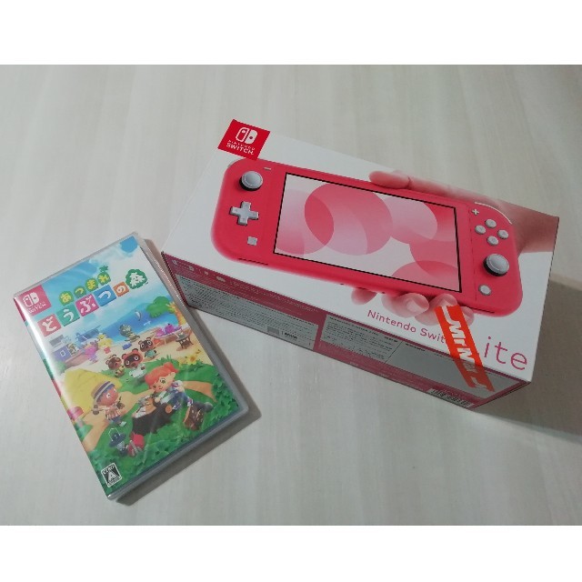 Nintendo Switch(ニンテンドースイッチ)のNintendo Switch Lite コーラル・あつまれどうぶつの森セット エンタメ/ホビーのゲームソフト/ゲーム機本体(家庭用ゲーム機本体)の商品写真