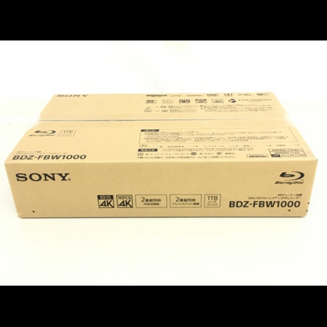 SONY - BS4Kチューナー内蔵UHD・BDレコーダー BDZ-FBW1000 1TB