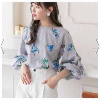 ユメテンボウ(夢展望)の花柄　ストライプ　トップス♡(シャツ/ブラウス(長袖/七分))