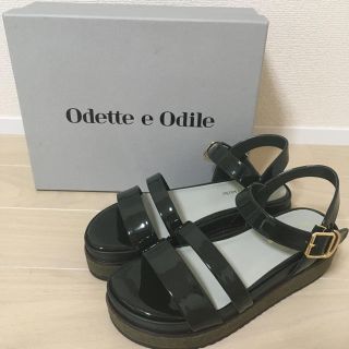 オデットエオディール(Odette e Odile)のプラットフォームサンダル35↑ ダークグリーン　23.5cm(サンダル)