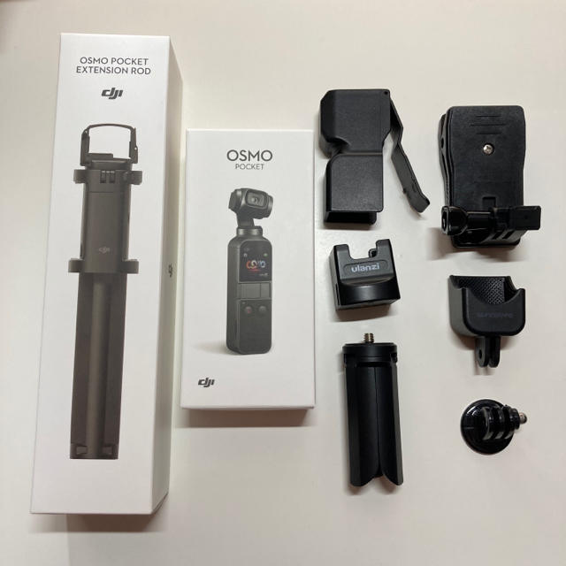 約45000円オプション品合計【美品・送料込】ジンバル付き４K対応手持ちカメラ DJI OSMO Pocket