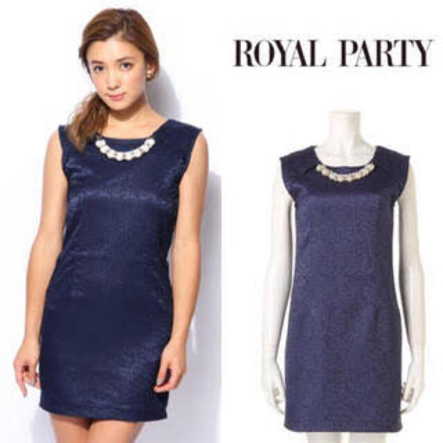 ROYAL PARTY(ロイヤルパーティー)のロイヤルパーティー ビックパール ワンピース 美品 レディースのワンピース(ミニワンピース)の商品写真