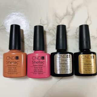 シェラック(SHELLAC)のシェラック　トップコート・ベースコート・カラーコート　4点セット(カラージェル)