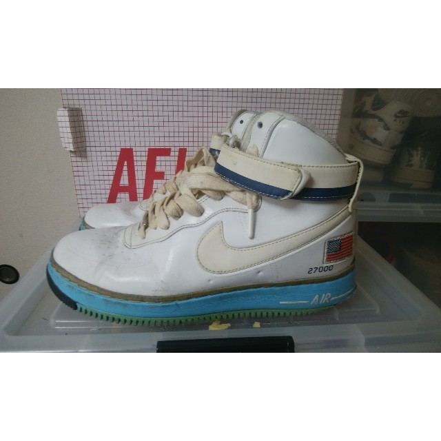 箱付 NIKE AIR FORCE 1 HIGH BDAY QS 26cm 白革