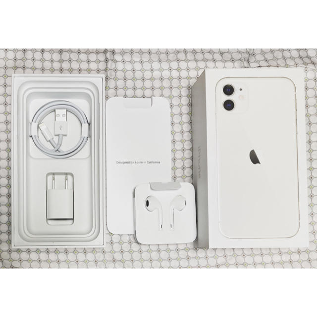 ー品販売 Apple - (美品) iPhone11 128GB White 値下 スマートフォン