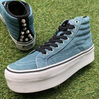 ヴァンズ(VANS)の美品22.5 VANS SK8-HI ヴァンズ スケハイ厚底スタッズ  D956(スニーカー)