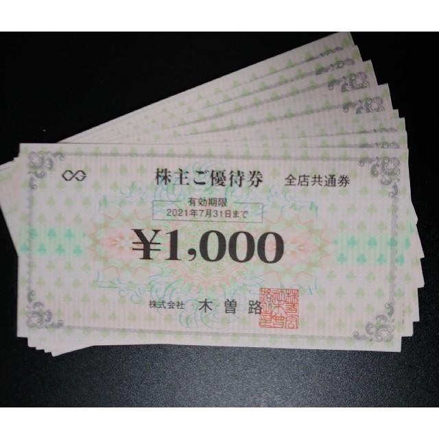 木曽路株主優待16,000円分(税込17,600円分)