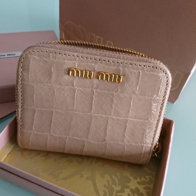 値下げ♡希少MIUMIUクロコ型押しコインケース♡ミニ財布♡ミュウミュウ
