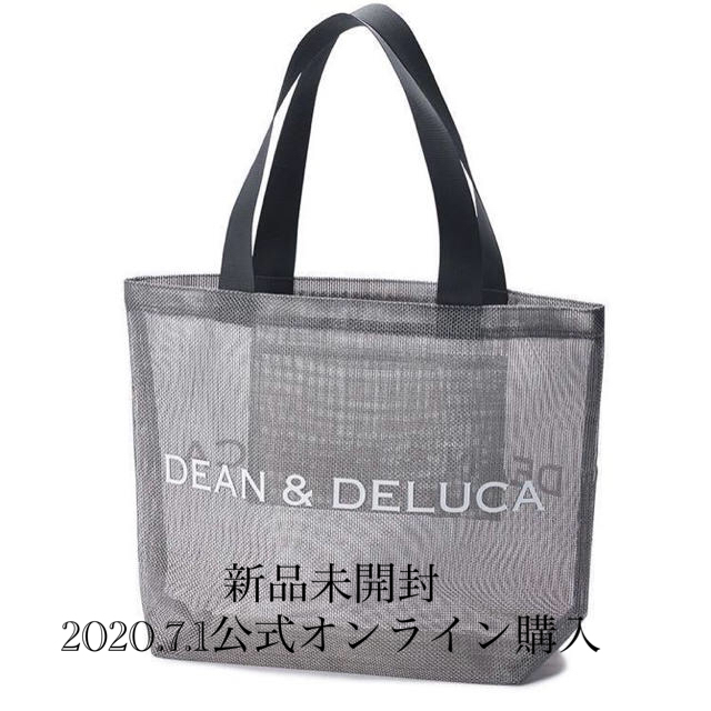 新品 DEAN & DELUCA メッシュトートバッグ シルバー Lサイズ 新品 DEAN & DELUCA メッシュトートバッグ シルバー Lサイズ