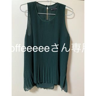 ザラ(ZARA)のZARA プリーツノースリーブ(タンクトップ)