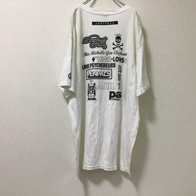 patagonia(パタゴニア)の音楽と髭達2001 Tシャツ バンドT L ホワイト　バックプリント メンズのトップス(Tシャツ/カットソー(半袖/袖なし))の商品写真