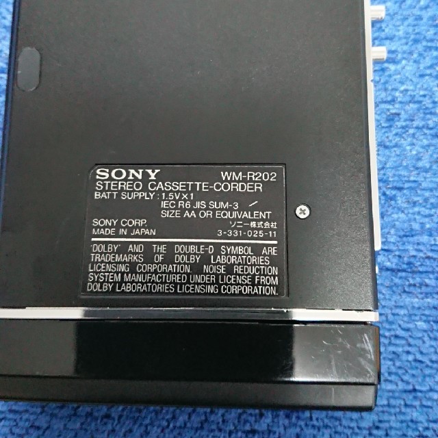 WALKMAN(ウォークマン)のSONY レコーディング カセットウォークマン WM－Ｒ２０２ ジャンク品 スマホ/家電/カメラのオーディオ機器(ポータブルプレーヤー)の商品写真