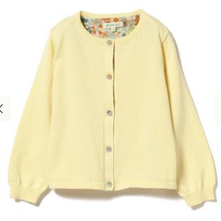 ビームス(BEAMS)の【BEAMS mini 】コットン カーディガン☆イエロー＊100(カーディガン)