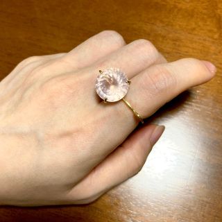 imago 希少リング 氷砂糖リング 天然石リング ローズクウォーツ www