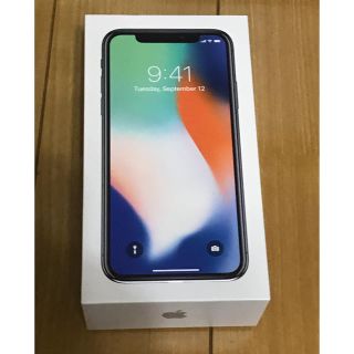 アイフォーン(iPhone)のiPhone Ｘ　64g 新品交換品　SIMフリー(携帯電話本体)