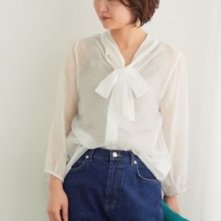 ロペピクニック(Rope' Picnic)の新品タグ付【ROPÉ PICNIC】2WAYシースルータイ付きブラウス(シャツ/ブラウス(長袖/七分))