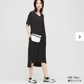 ユニクロ(UNIQLO)のウルトラストレッチ　エアリズム　ワンピース　半袖(ロングワンピース/マキシワンピース)