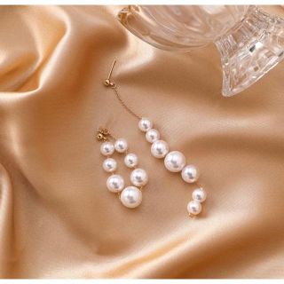アガット(agete)のasymmetry pearl pierce(ピアス)