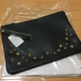 グローバルワーク(GLOBAL WORK)のグローバルワークス　★のスタッズ付きクラッチバッグ　ブラック　新品・未使用品(クラッチバッグ)