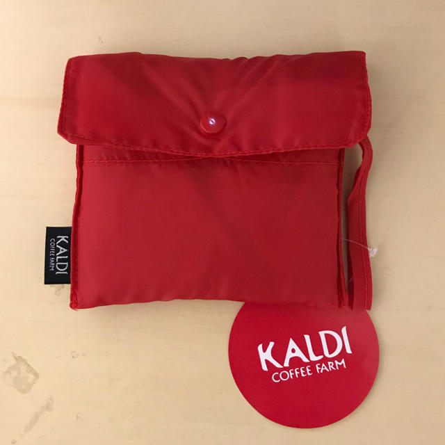 KALDI(カルディ)の【カルディ】折り畳みエコバッグ  レッド レディースのバッグ(エコバッグ)の商品写真