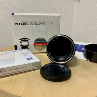 ニコン(Nikon)の新同品 Zeiss Planar f1.4 50mm ZF +純正UVフィルタ(レンズ(単焦点))