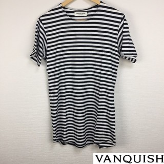 ヴァンキッシュ(VANQUISH)の美品 VANQUISH ヴァンキッシュ 半袖Tシャツ ボーダー サイズS(Tシャツ/カットソー(半袖/袖なし))