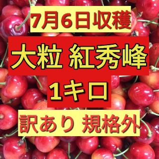 ㉟山形県産　さくらんぼ　大粒　紅秀峰【訳あり規格外】　１キロ(フルーツ)