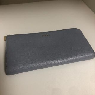 フルラ(Furla)のFURLA L字ファスナー 長財布　水色(財布)