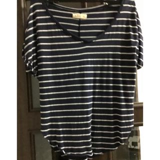 ホリスター(Hollister)のHOLLISTER　Tシャツ　黒　ボーダー　(Tシャツ/カットソー(半袖/袖なし))