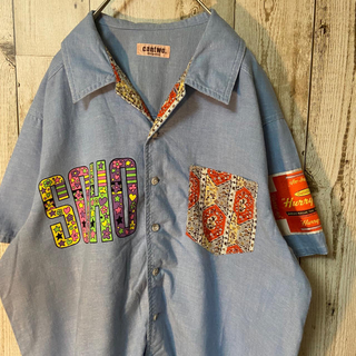 チチカカ(titicaca)のクレイジーパターン　サイケデリック柄　ワークシャツ　開襟シャツ(シャツ)
