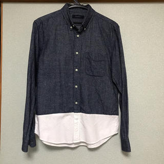 レイジブルー(RAGEBLUE)の長袖シャツ　切り替え　青×白　ツートン(シャツ)